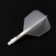 CUESOUL close-up of precision-moulded flight showing 90-degree profile for stable throws