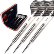 CUESOUL Swift Series front view showing full dart set and case, professional storage benefit