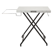 Cuisinart front view of Fold ‘n Go table shows stable prep surface and portability benefit