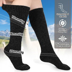 Cutecrop socks worn inside hiking boot showing cushioned comfort on trails