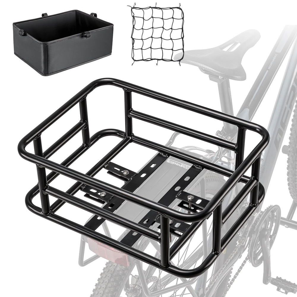 CXWXC front view of rear basket showing roomy capacity and secure design