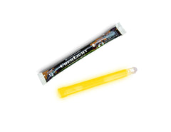 Cyalume close-up of snapped glowing stick highlighting instant brightness