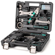 cyclists front packaging showing kit and compact case for easy travel