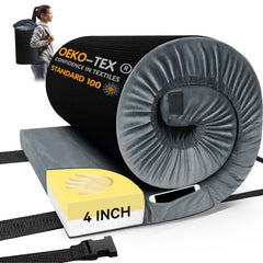 CYMULA front view of rolled mat in travel bag shows portability and easy carry