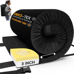 CYMULA front view unrolled pad showing full sleeping surface and thickness