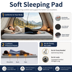 CYMULA rolled pad secured with straps for compact travel convenience