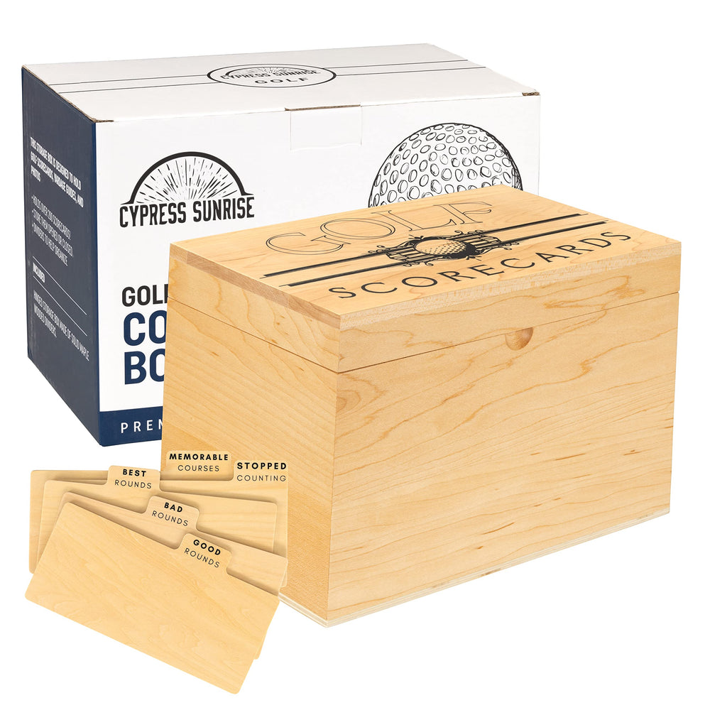 CYPRESS SUNRISE front-view maple box showing tidy storage benefit