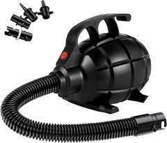 CZGBRO pump front view showing compact design and sturdy build for fast inflation