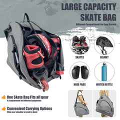 DAFISKY skate bag middle compartment holding helmet and pads to prevent odor