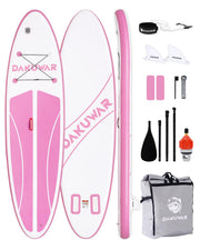 DAKUWAR front view of folded SUP showing compact storage benefit