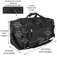 DALIX top open view of dual-zip main compartment for easy packing