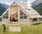 DanCoom front view of inflated tent showing family-friendly shelter and fast setup