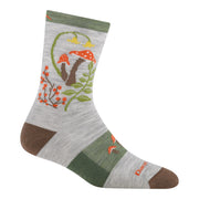Darn Tough Vermont sock front packaging showing mushroom color and product name for quick recognition