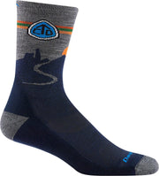 Darn Tough Vermont front view showing sock profile and low-bulk fit benefit