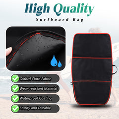 Dawitrly zippered pocket open displaying space for fins, wax and phone