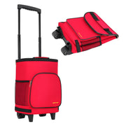 dbest products front view red cooler cart shows compact storage and portability