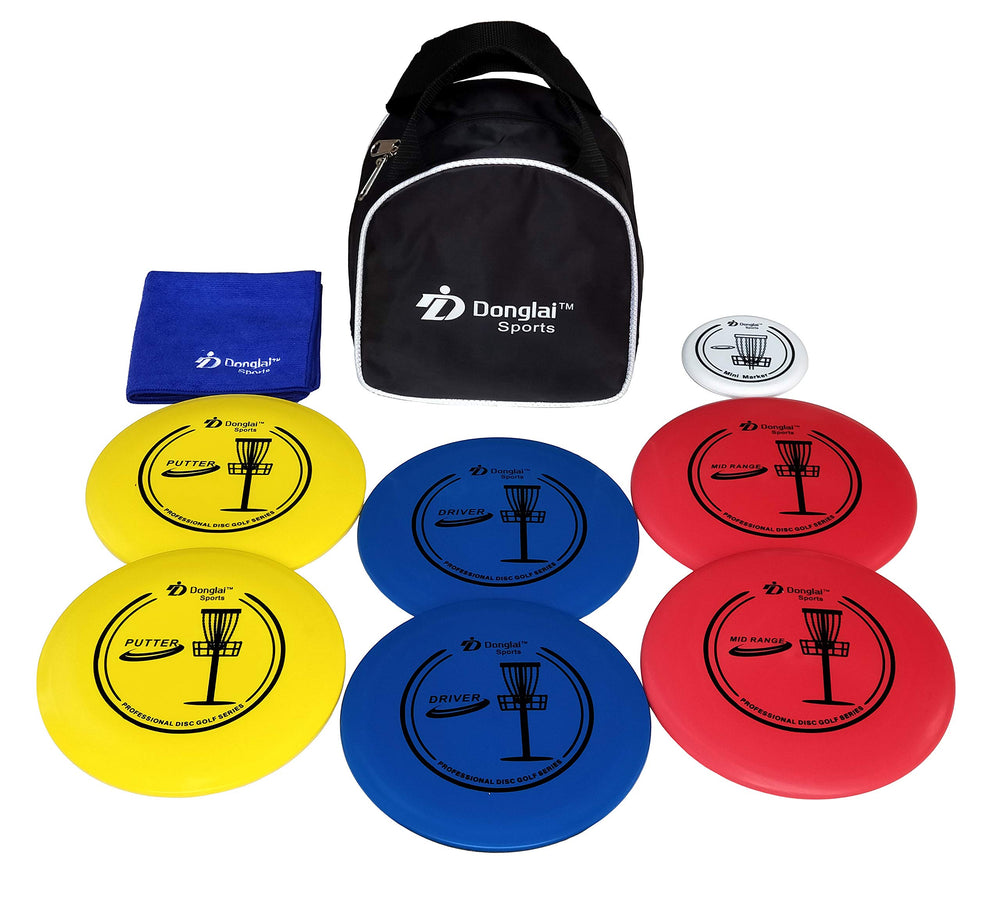 DDonglai front pack shot showing six discs and bag for immediate play