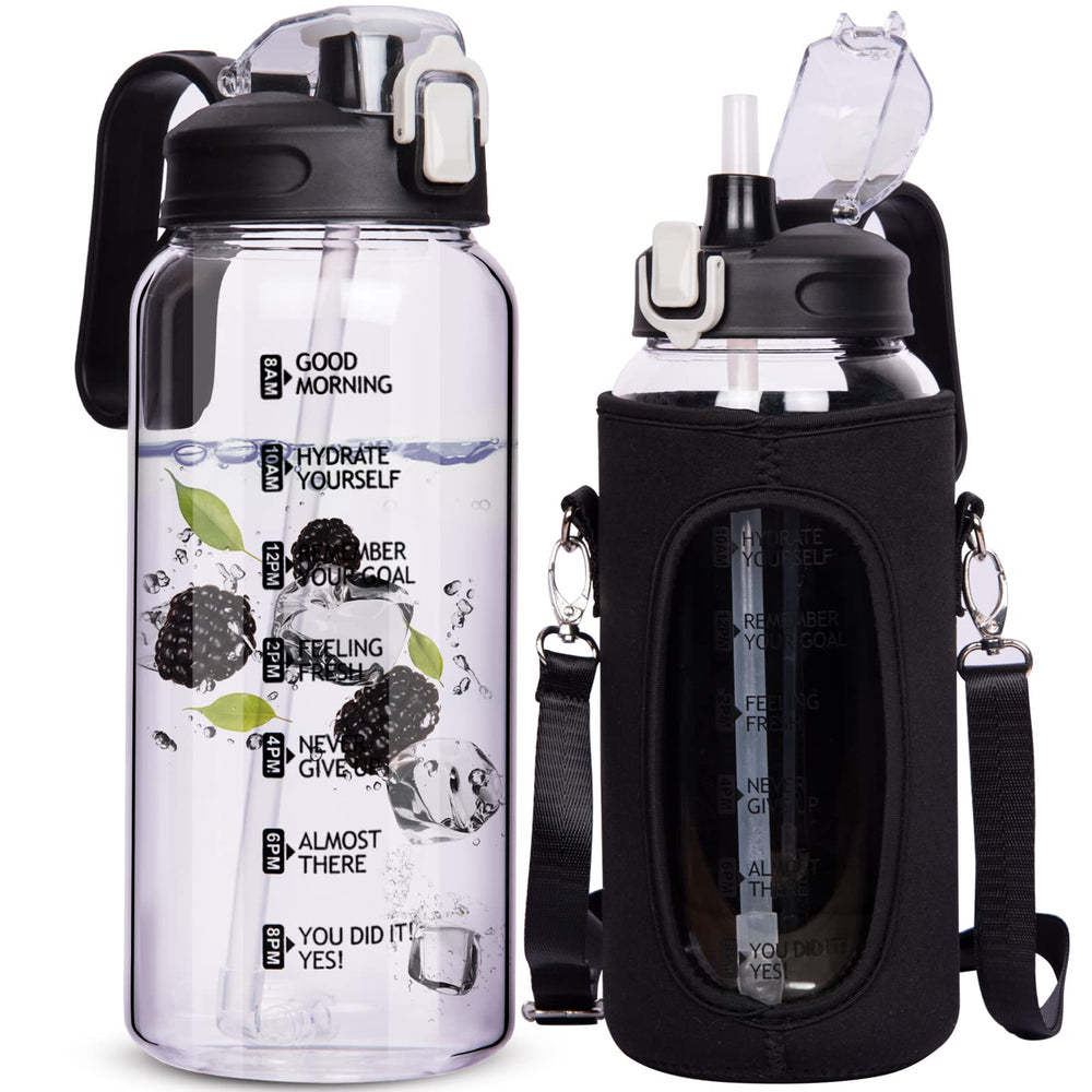 DEARRAY front view of 64 oz glass jug showing full design and label for easy identification