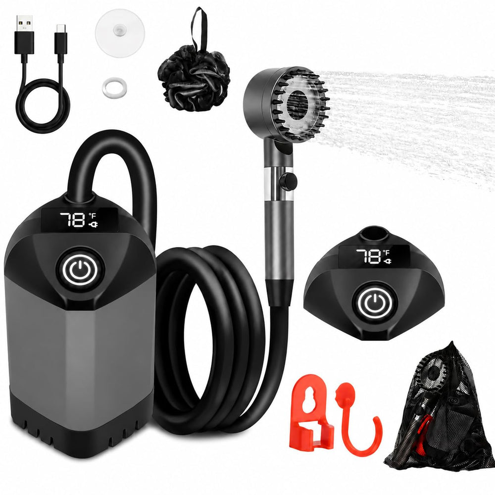 Debraltanner product front packaging showing portable shower benefits