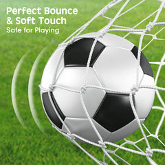 Deekin ball in play with youth kicking, demonstrating safe training performance