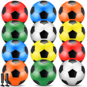 Deekin front packaging showing twelve size 3 balls and pump, clear bulk value