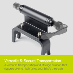 Delta side profile of fork block highlighting low-profile stability on racks
