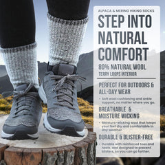 Desert Breeze Distributing sock inside a hiking boot demonstrating fit and comfort