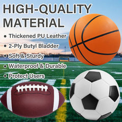 DHYLRICHER balls in use on grass, demonstrating versatility and portability