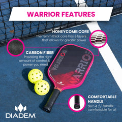 Diadem Sports taper tech grip close-up showing comfortable narrow circumference benefit