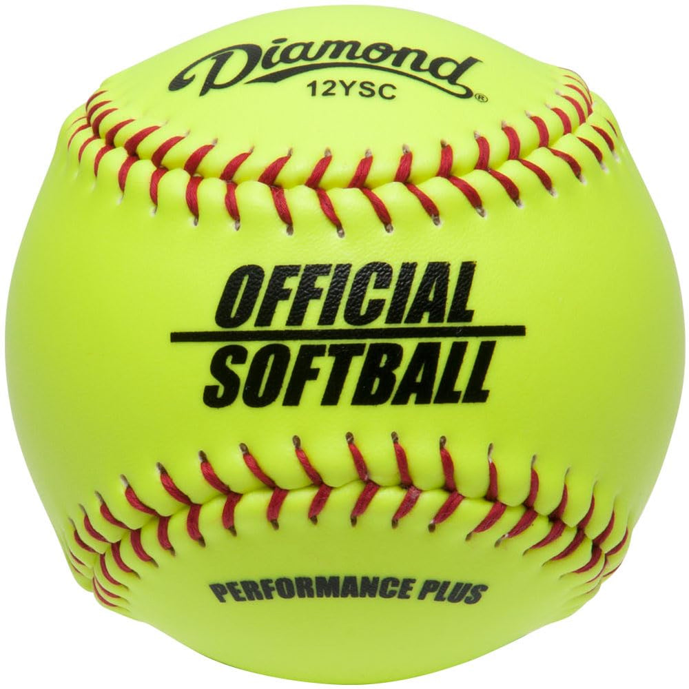 Diamond Sports bucket front view with 18 yellow softballs and organized storage benefit