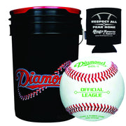 Diamond Sports bucket front view showing padded lid and storage benefit