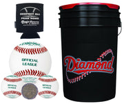 Diamond Sports bucket front view showing padded lid and storage benefit