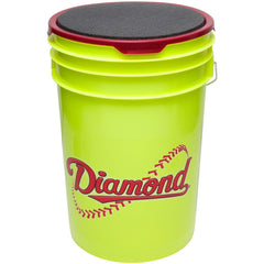 Diamond Sports close-up of softball synthetic cover texture showing grip and durability