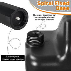 Digury manual spigot and seal detail showing leak-proof closure and hygienic protection benefit