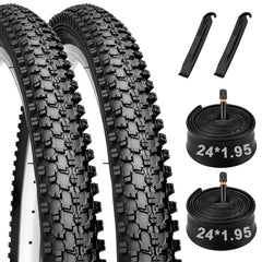 Dioty front view of two 24-inch tire set showing packaging and kit benefits
