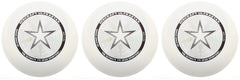 Discraft Ultra-Star front view showing white discs and official logo, reliable performance