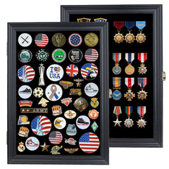 DisplayGifts black felt backdrop providing contrast to pins and enhancing visibility