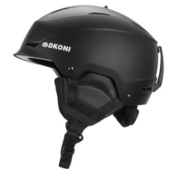 DKONI helmet front view showing sleek shell and secure closure benefit
