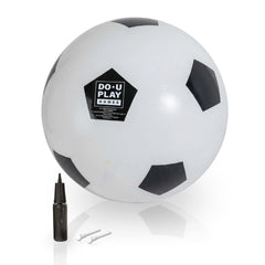 DO U PLAY front view of 30-inch jumbo soccer ball showing size and design for big-group fun