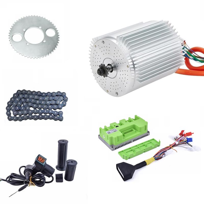 doinal front view of 72V 3000W motor showing mounting and shaft, durable performance