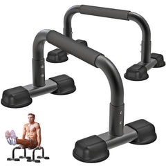 Dolibest front view parallettes showing sturdy build and stable shape benefit stability