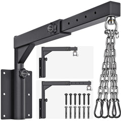 Dolibest front view of heavy bag wall mount showing robust frame and capacity benefit