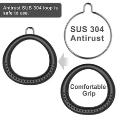 Dolibest rings integrated into a backyard obstacle course offering active play options