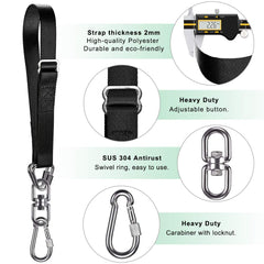 Dolibest stainless steel carabiner closeup highlighting secure main attachment