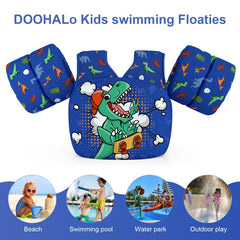 DOOHALO child wearing float vest in pool promoting confident practice