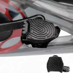 DoublePlus front view mounted on Peloton pedal showing easy installation and stability