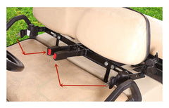Dr.Acces buckle detail showing push-button release for fast unfastening