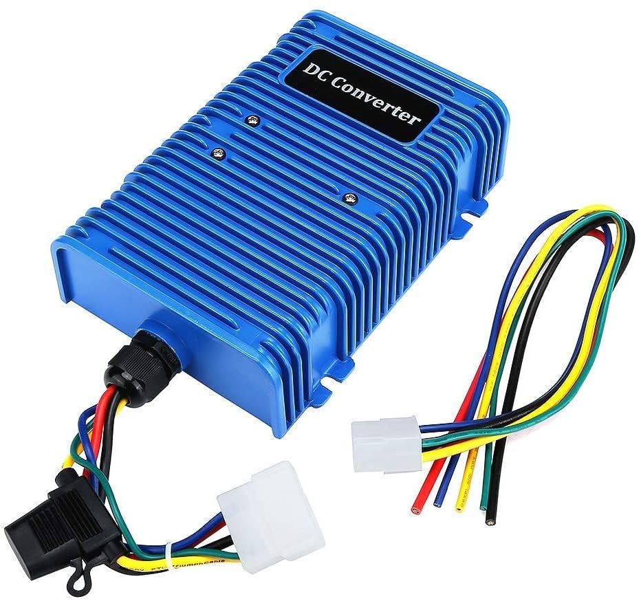 Dr.Acces front view of DC converter showing compact design and mounting points for easy installation