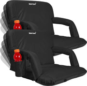 Driftsun front view folded open showing wide seat and back support for comfort