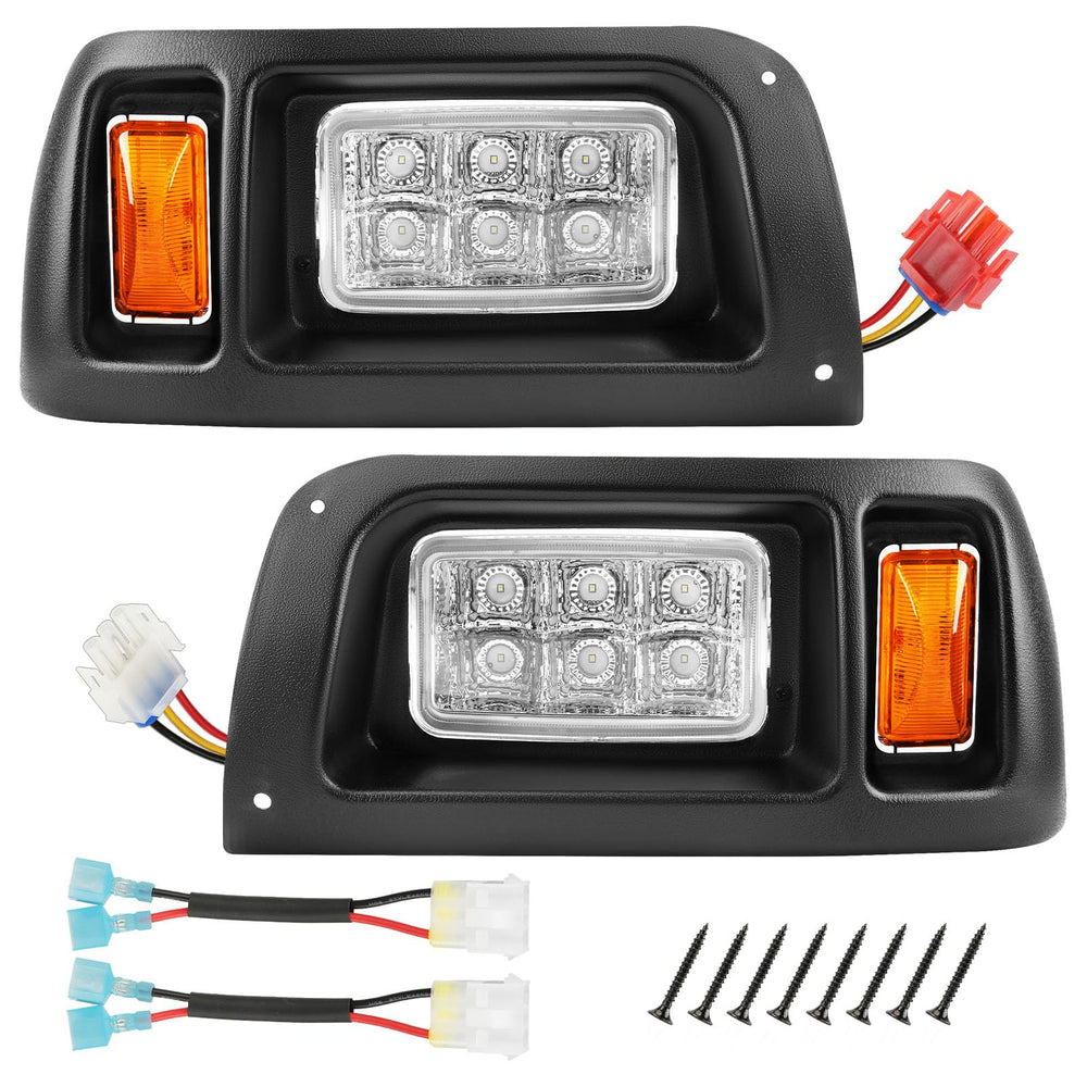DRIVE UP front assembly showing headlights installed and improved visibility benefit